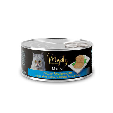 Majesty Adult Mousse de Atún y Pescado del Océano lata para gatos