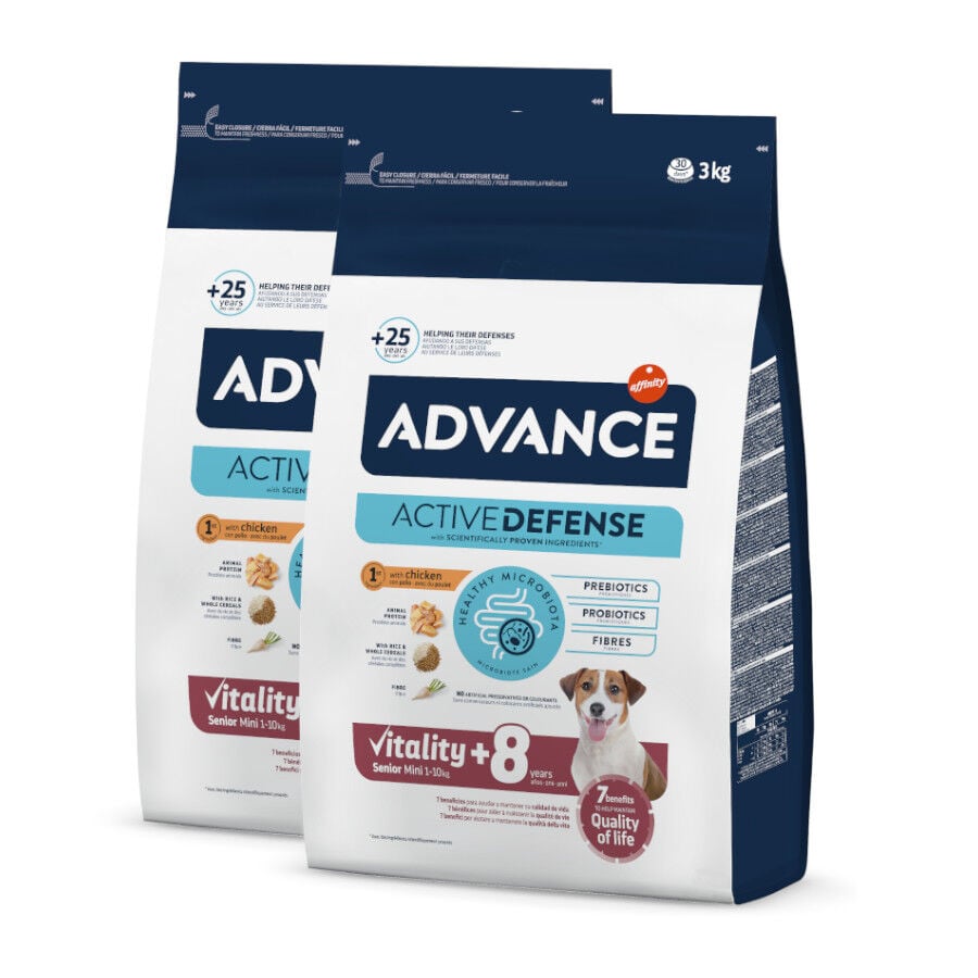 Advance Senior Mini +8 Pollo y Arroz pienso para perros