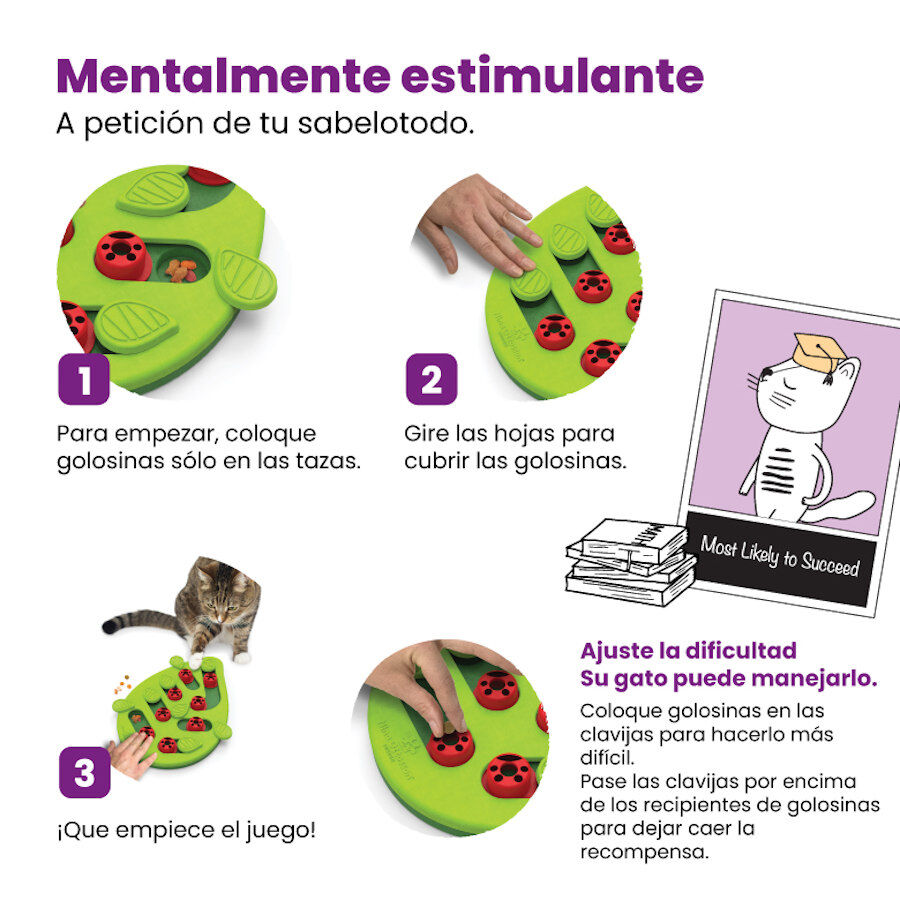 Catstages Nina Ottosson Puzzle &amp; Play Buggin’ Out Juguete de Inteligencia para gatos thumbnail