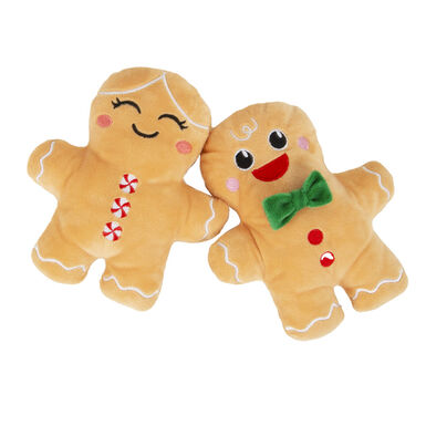 Wonder Christmas Muñeco de Jengibre peluche navideño para perros – Pack 2
