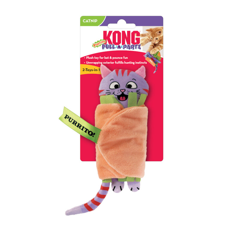 Kong Pull-A-Partz Purrito peluche para gatos, , large image number null