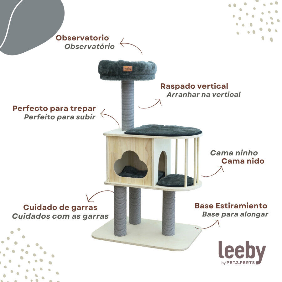 Leeby Cloud Collection torre rascador con cama nido para gatos, , large Imagen numero 3