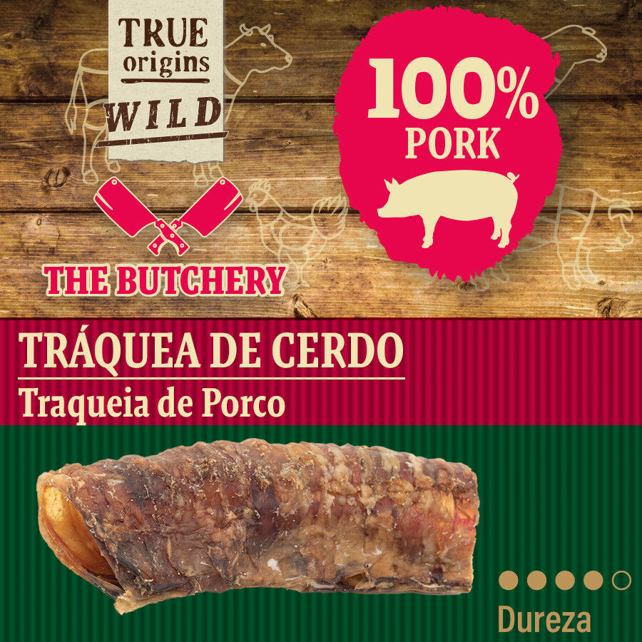 True Origins Wild Tr&aacute;quea Cerdo Snack para perros, , large Imagen numero 4