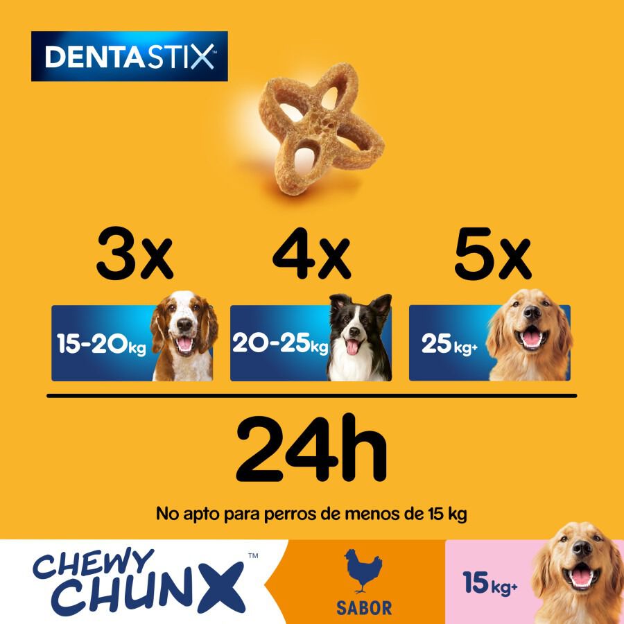 68 g Pedigree Dentastix Chewy Chunx Snacks Dentales Pollo para Perros Medianos y Grandes, , large Imagen numero 4