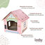 Leeby Hattie casita rascador de cartón rosa para gatos, , large indicador imagen numero 3