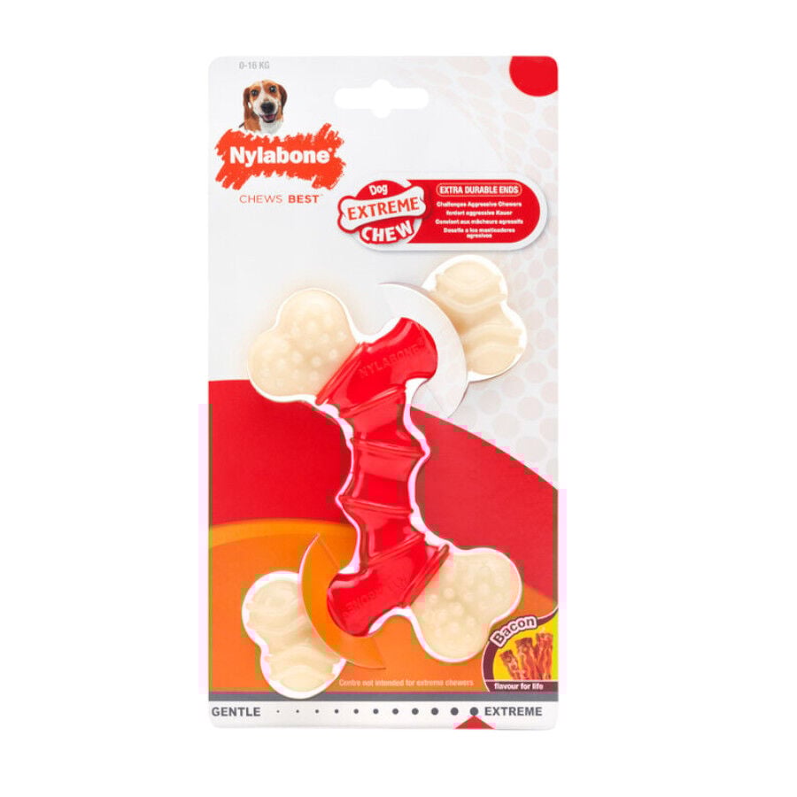 Nylabone Power Chew Hueso Doble Bacon para perros, , large Imagen numero 3