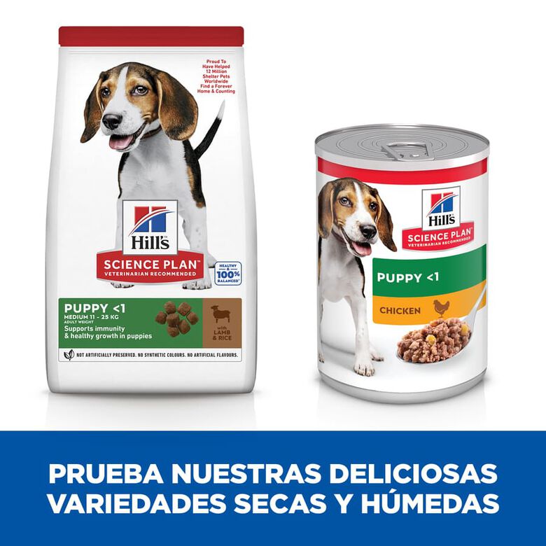 Hill&#039;s Science Plan Puppy Medium Cordero y arroz Pienso para perros thumbnail