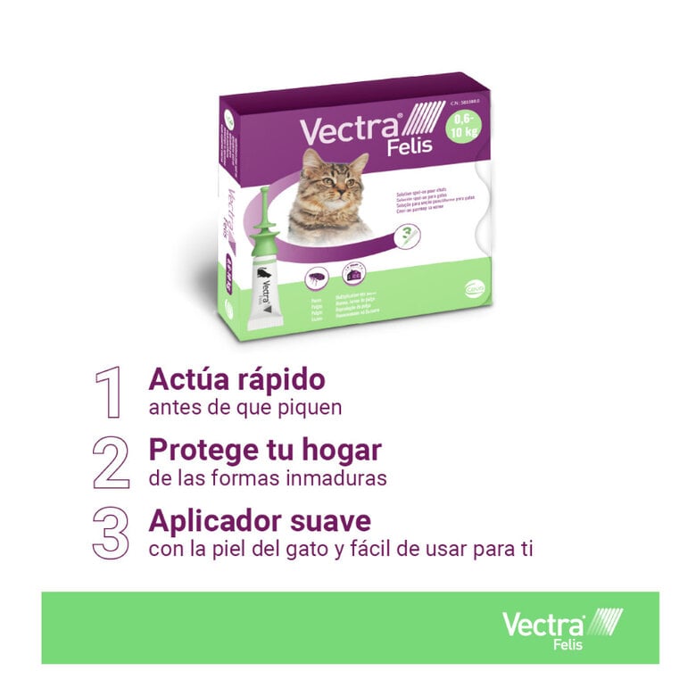 Vectra Felis Pipetas Antiparasitarias para gatos - Pack 3,  Imagen numero 5 Vectra Felis Pipetas Antiparasitarias para gatos - Pack 3, , large Imagen numero 5