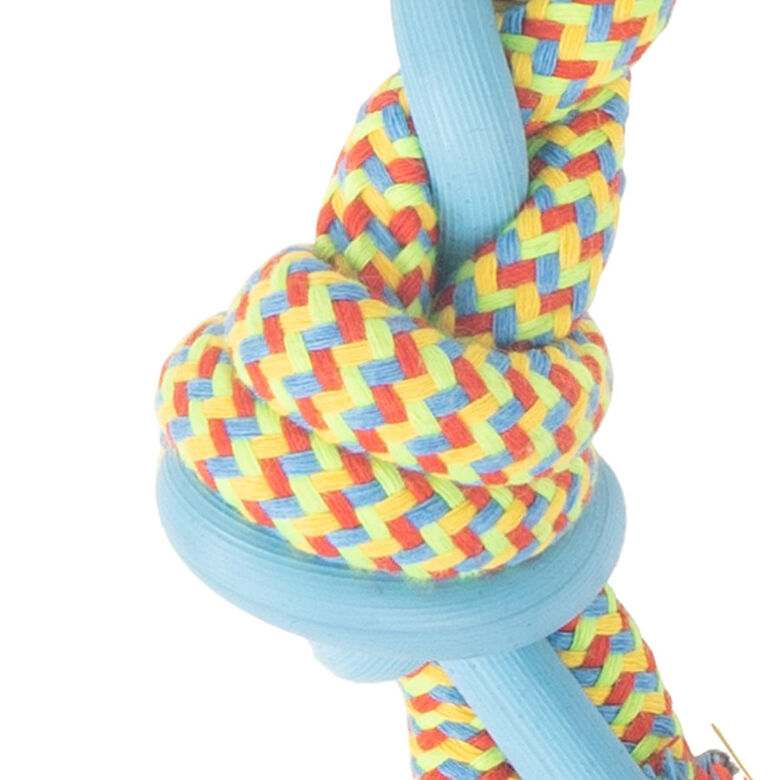 Tootoy! Pull Multi-texture Rope Azul Mordedor de cuerda para perro thumbnail