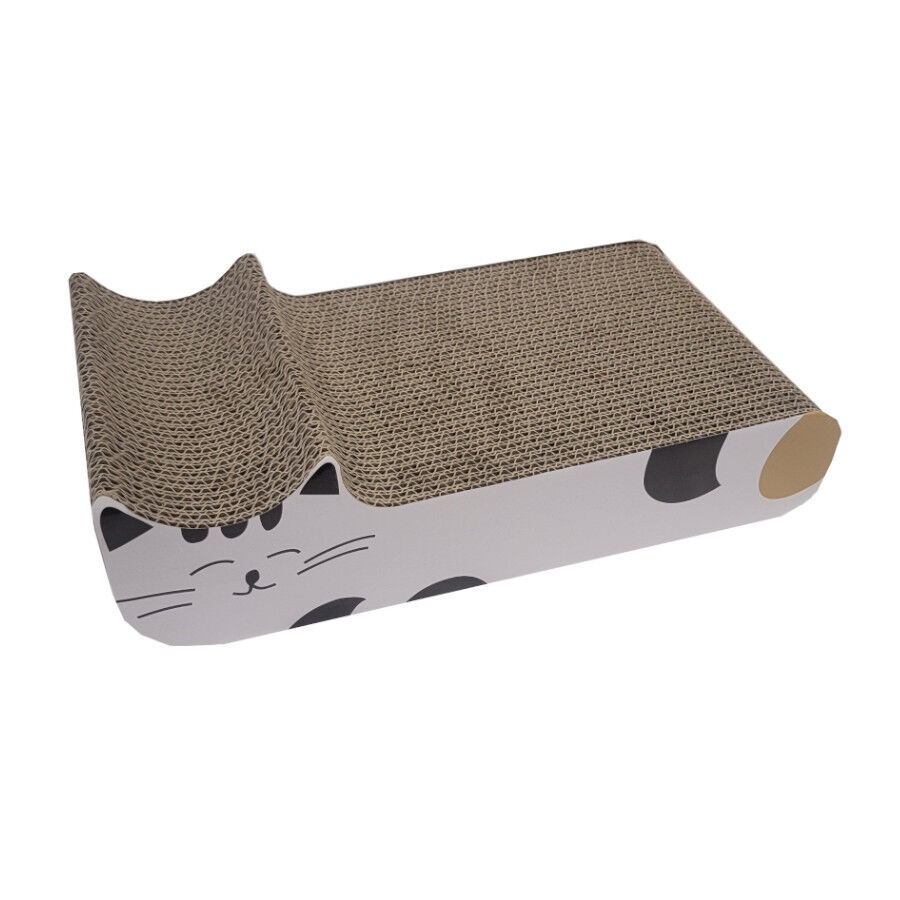 Leeby Kira tabla rascador de cartón blanco para gatos