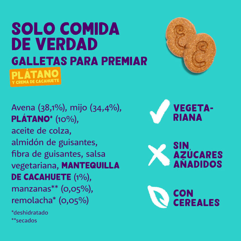 Edgard &amp; Cooper Galletas de Plátano y Mantequilla de Cacahuete snack para perros thumbnail