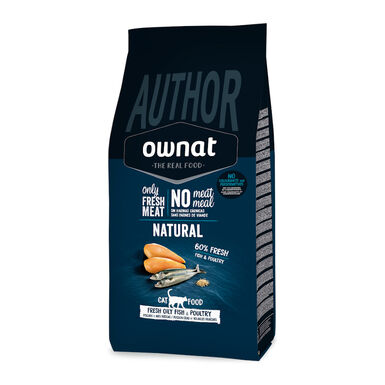 Ownat Author Pescado Fresco y Aves de Corral pienso para gatos 