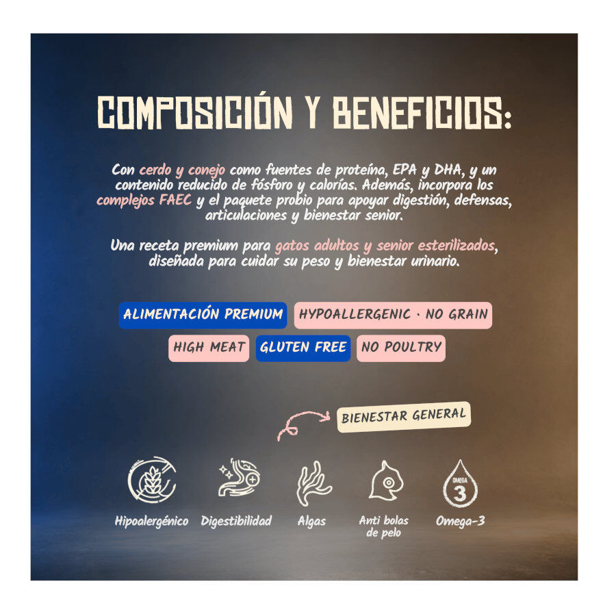 5 Kg Lenda Grain Free Light Conejo y Cerdo pienso para gatos, , large Imagen numero 8