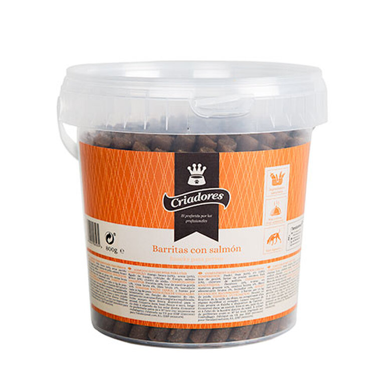 800 g Criadores Barritas Salmón para perros,  Imagen numero 1 Criadores snack barritas con salmón para perros Imagen numero 1