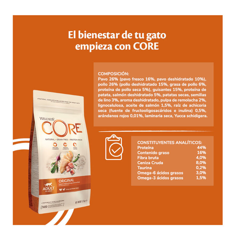 Wellness Core Adult Pollo y Pavo pienso para gatos thumbnail