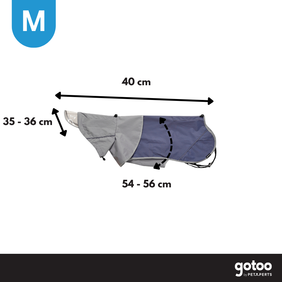 Gotoo Impermeable Gris con Capucha para perros, , large Imagen numero 4