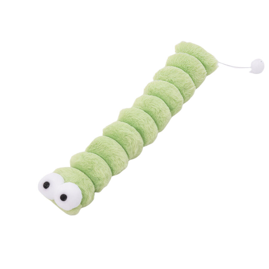 Tootoy! Gusano de Peluche Suave Verde para gatos, , large Imagen numero 2