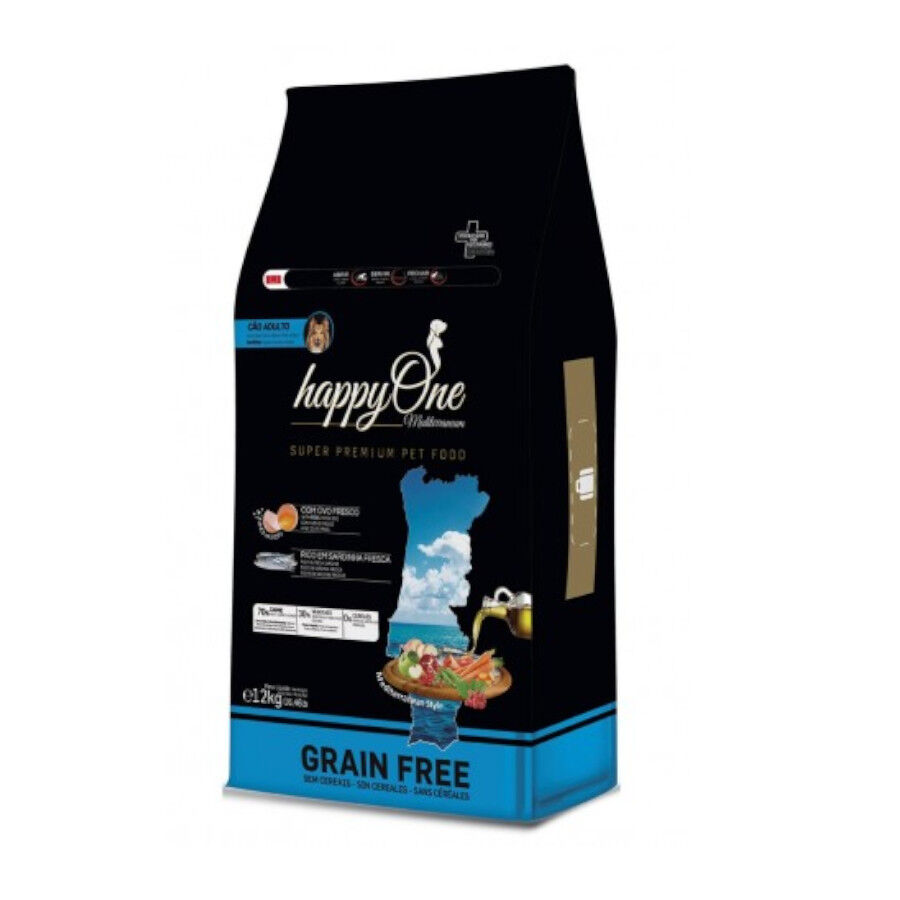 happyOne Mediterraneum Adult Grain Free de Sardina pienso para perros, , large Imagen numero 1
