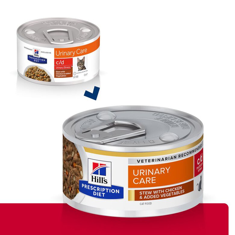 Hill’s Presciption Diet Urinary Stress Estofado de Pollo con Vegetales lata para gatos, , large image number null
