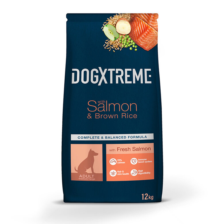 12 kg Dogxtreme Salmón y Arroz pienso,  Imagen numero 1 12 kg Dogxtreme Salmón y Arroz pienso, , large Imagen numero 1