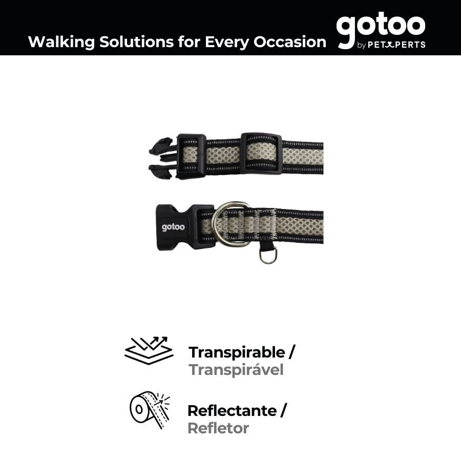 Gotoo Collar de malla transpirable gris para perros, , large Imagen numero 4