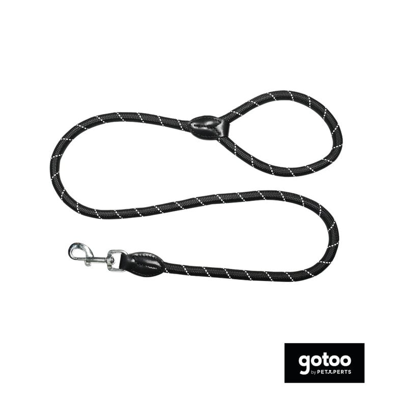 Gotoo Correa de cuerda reflectante negra para perros,  Imagen numero 2 Gotoo Correa de cuerda reflectante negra para perros, , large Imagen numero 2