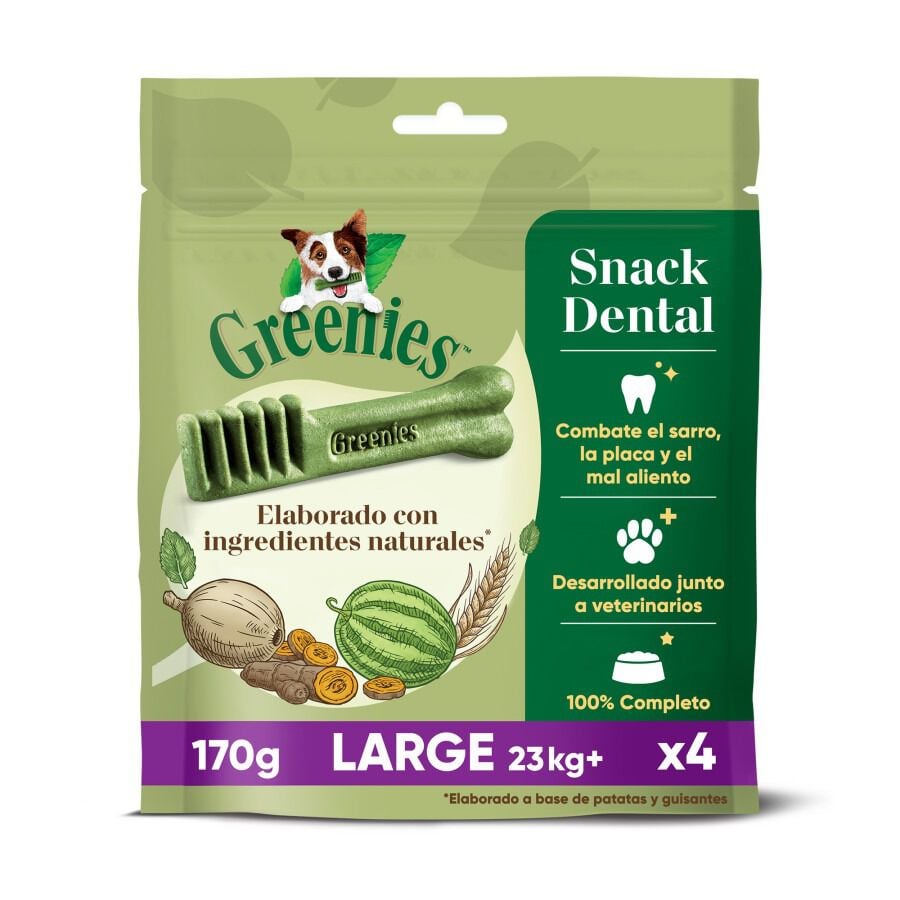 4 barritas Greenies Snacks Dentales Naturales para perros grandes, , large Imagen numero 1