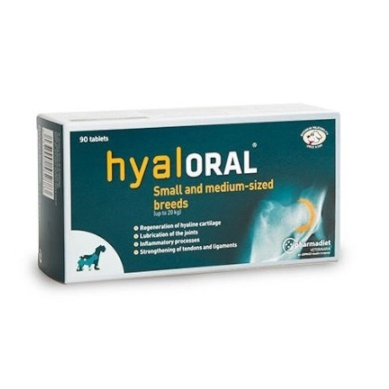 Razas pequeñas y Razas medianas (90 uds.) Pharmadiet Hyaloral Articular Comprimidos para perros,  Imagen numero 1 Razas pequeñas y Razas medianas (90 uds.) Pharmadiet Hyaloral Articular Comprimidos para perros, , large Imagen numero 1