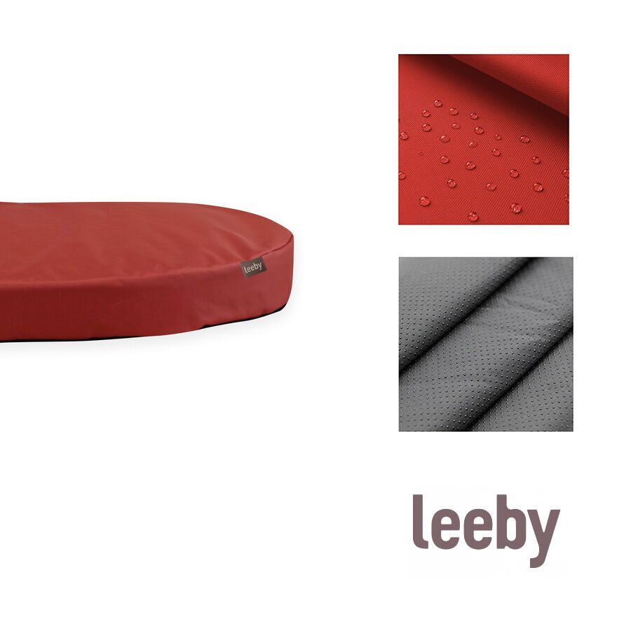 Leeby Colchoneta Waterproof y Desenfundable Roja para perros thumbnail