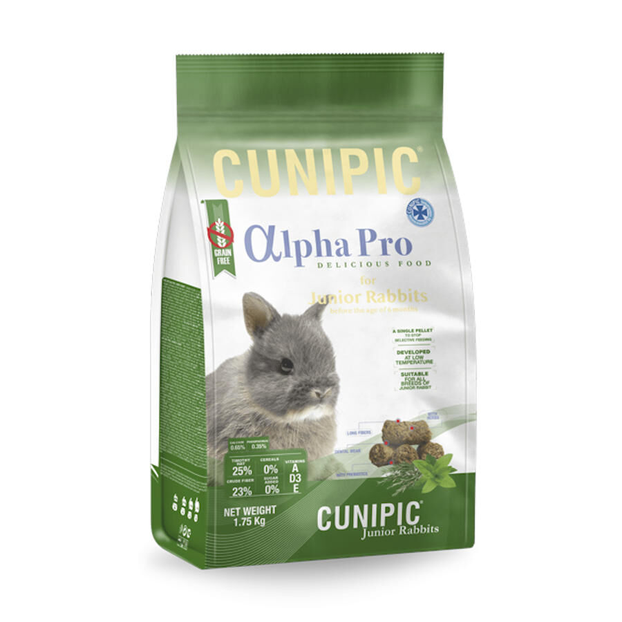Cunipic Junior Alpha Pro Grain Free comida para conejos, , large Imagen numero 1