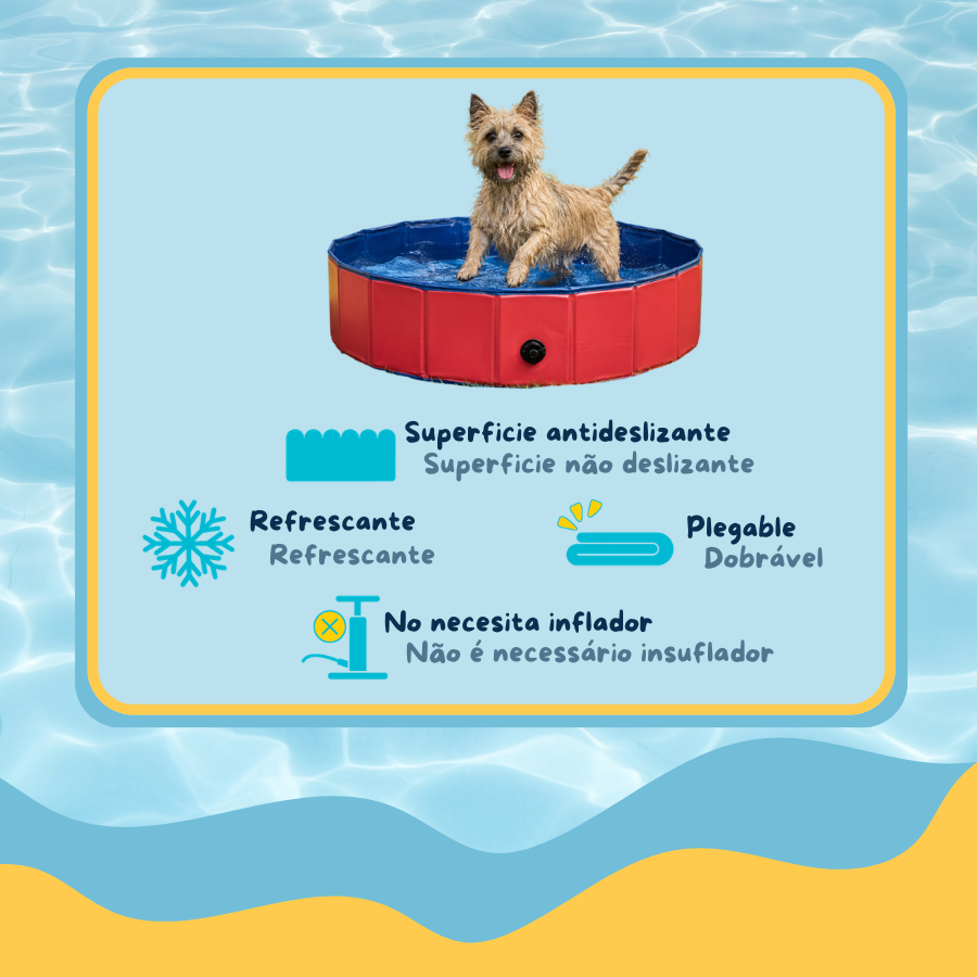 Summer Vibes Piscina Roja para perros, , large Imagen numero 3