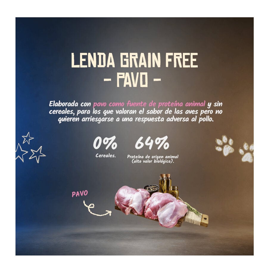 10 kg Lenda Grain Free Pavo pienso para perros, , large Imagen numero 4