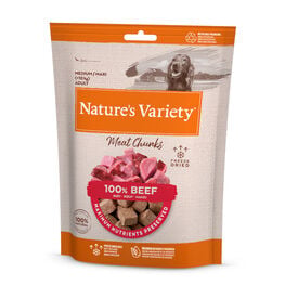 Nature's Variety Meat Chunks Buey liofilizado para perros