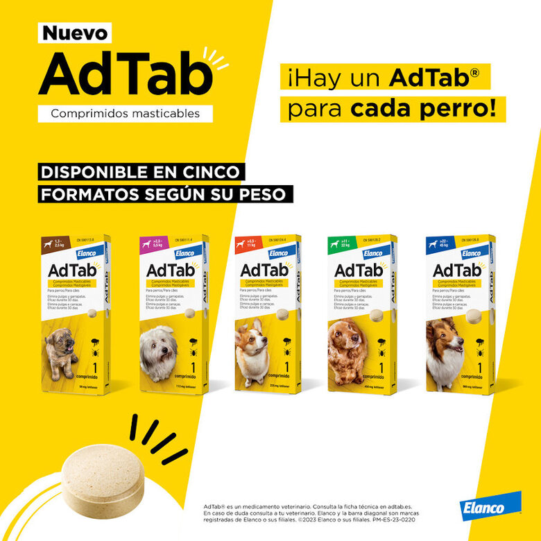 AdTab Comprimido Antiparasitario para perros, , large image number null