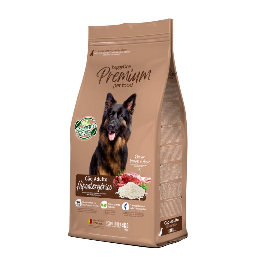happyOne Premium Hipoalergenico Cordero y arroz pienso para perros, , large Imagen numero 1