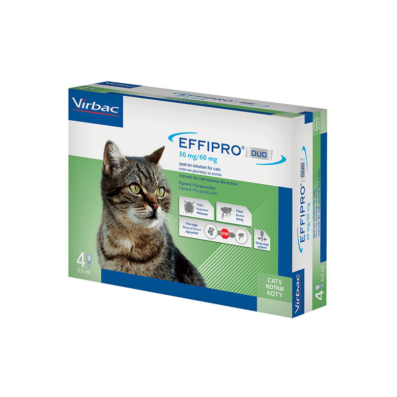Virbac Effipro Duo Pipetas Antiparasitarias para gatos, , large image number null