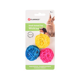 Flamingo Wicki Trío de Pelotas Juguete para roedores