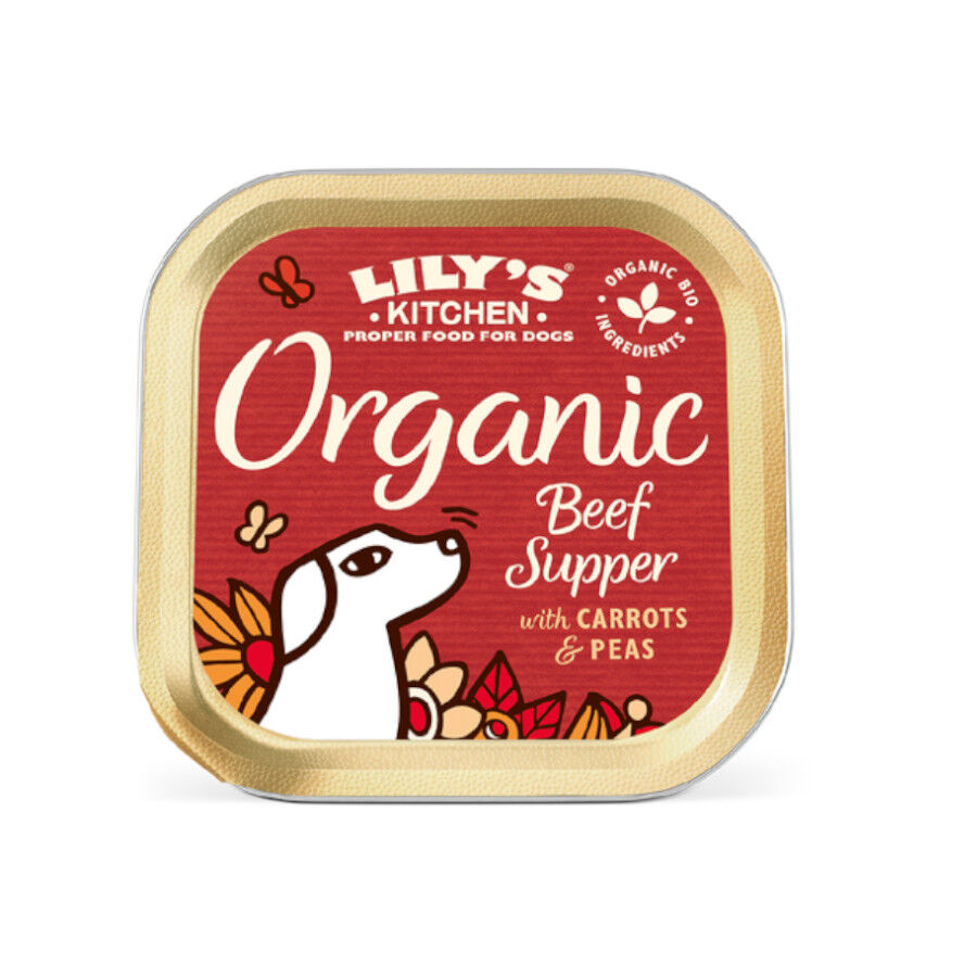 Lily&#039;s Kitchen Organic Ternera Tarrina para perros thumbnail