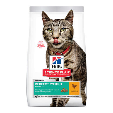 Hill's Adult Science Plan Perfect Weight Pollo pienso para gatos