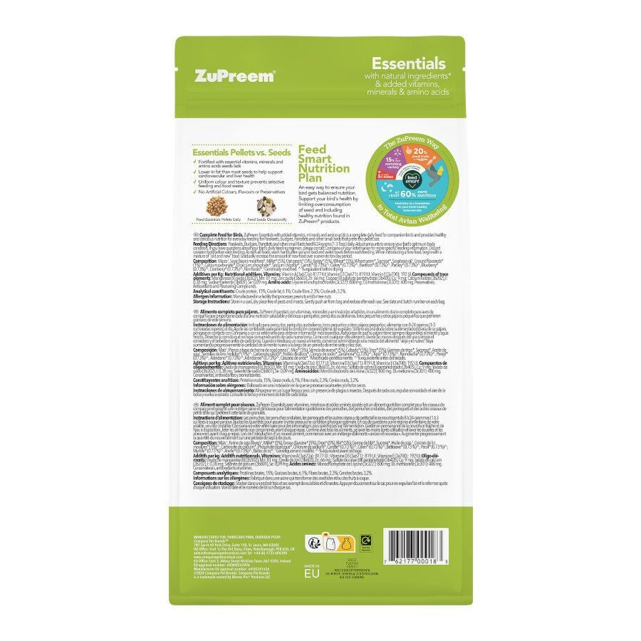 ZuPreem Essentials Small pienso para pájaros thumbnail