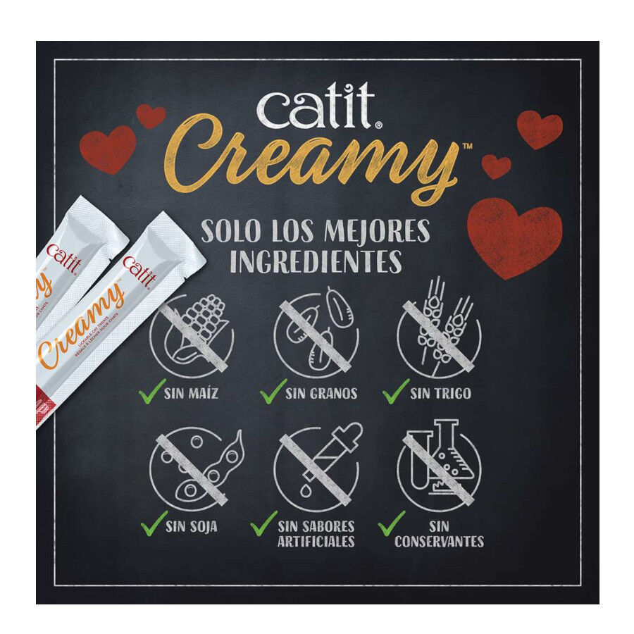 4 sobres x 10 g Catit Creamy Snack L&iacute;quido de At&uacute;n para gatos, , large Imagen numero 3