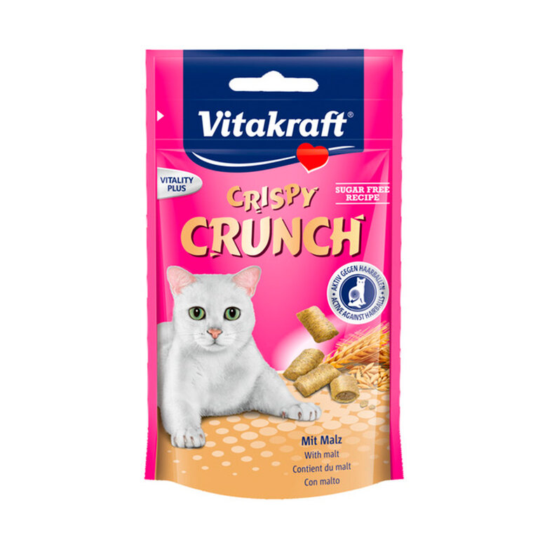 Vitakraft Crispy Crunch Bocaditos con Malta para gatos, , large image number null