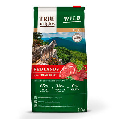 True Origins Adult Wild Redlands Ternera pienso para perros