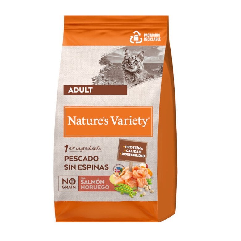 7 kg Nature's Variety No Grain Adult Salmón Noruego pienso para gatos,  Imagen numero 1 7 kg Nature's Variety No Grain Adult Salmón Noruego pienso para gatos, , large Imagen numero 1