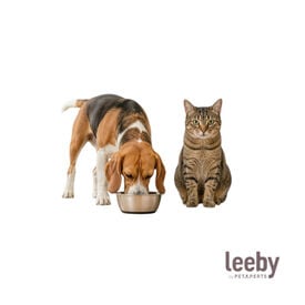 Leeby Comedero Acero Inoxidable con Base Goma para perros y gatos