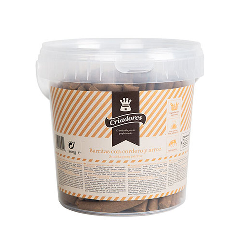 800 g Criadores Barritas Cordero y Arroz para perros,  Imagen numero 1 Criadores snack barritas cordero-arroz para perros Imagen numero 1