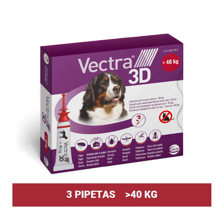 Vectra 3D Pipetas Antiparasitarias para perros,  Imagen numero 2 Vectra 3D Pipetas Antiparasitarias para perros, , large Imagen numero 2