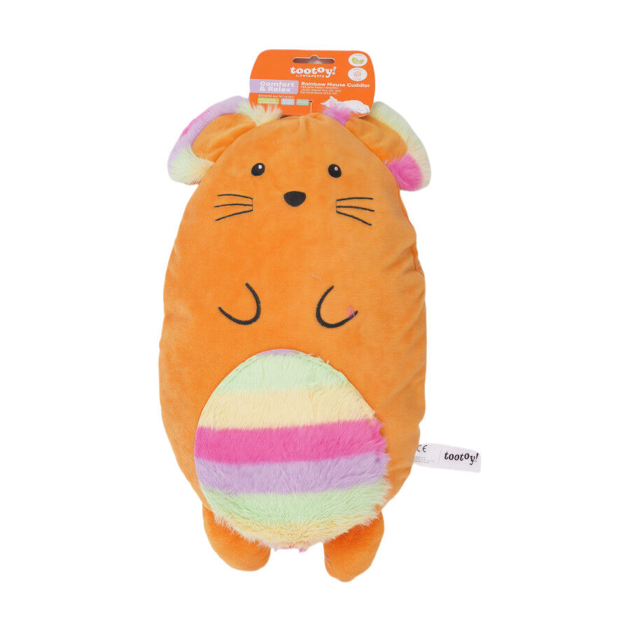 Tootoy! Peluche Rainbow Mouse Naranja para gatos thumbnail