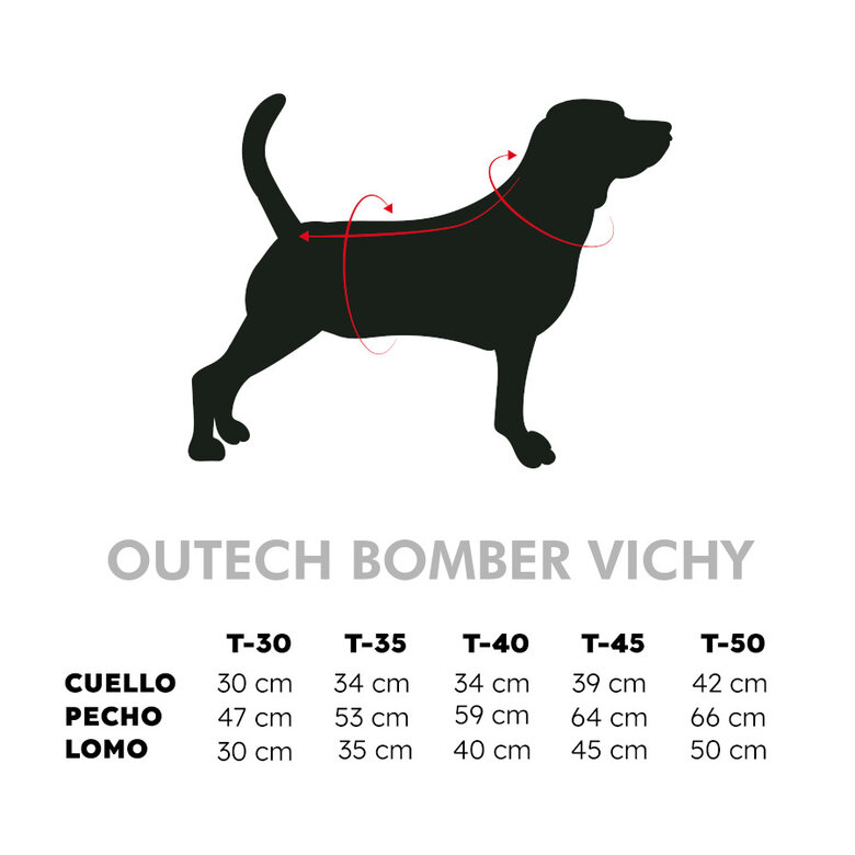Outech Abrigo Estampado Vichy Azul para perros,  Imagen numero 7 Outech Abrigo Estampado Vichy Azul para perros, , large Imagen numero 7