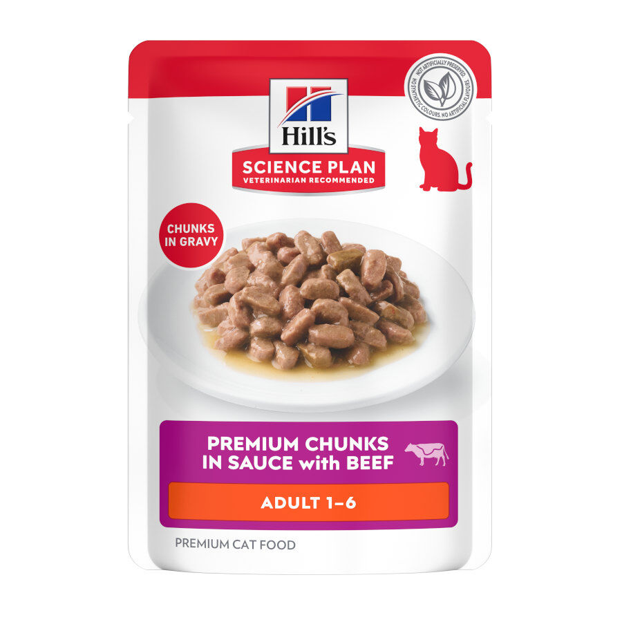 85 g Hill's Science Plan Adult Ternera Sobre en Salsa para gatos, , large Imagen numero 1